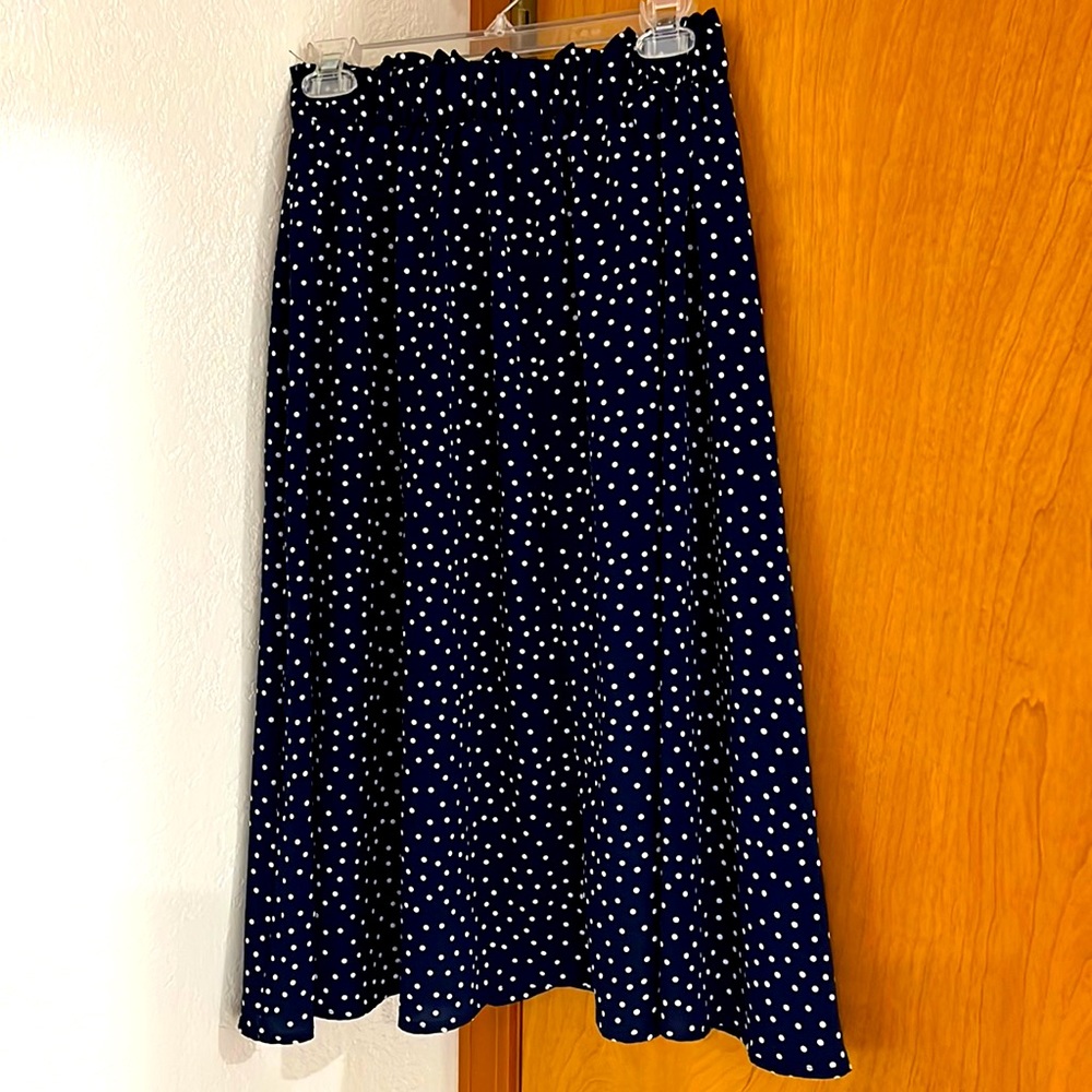 Navy blue MIDI skirt